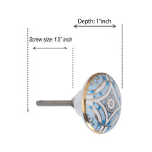 Carregar imagem no visualizador da galeria, Aster Blue Ceramic Knob ( Set Of 6 )