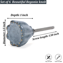 Load image into Gallery viewer, Begonia Ceramic Knob ( Set Of 6 )