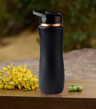Load image into Gallery viewer, Copper Sipper Bottle (Black)