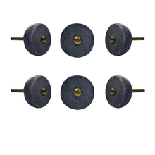 Load image into Gallery viewer, Tyre Black Stone Knobs set of 6