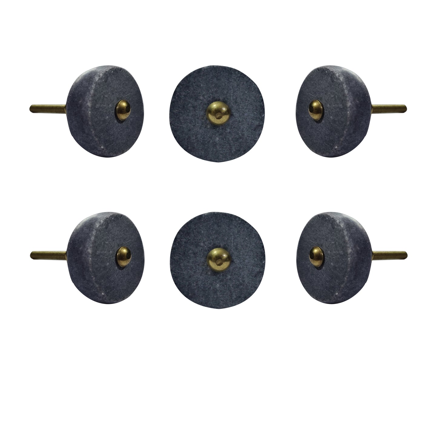 Tyre  Black Stone Knobs set of 6