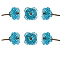 Carica l'immagine nel visualizzatore di Gallery, Glass Belle Knobs ( Blue) Set of 6