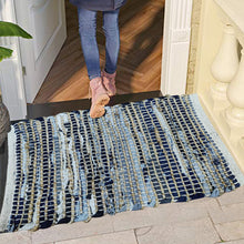 Charger l'image dans la galerie, Perilla home Handmade Charcoal grey chindi Doormat (24 x 36 inch)