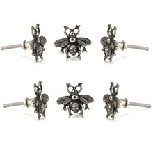 Load image into Gallery viewer, Set of 6 Chrome Bee Knob - Perilla Home
