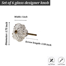 Load image into Gallery viewer, Glass Belle Knobs ( Clear) Set of 6