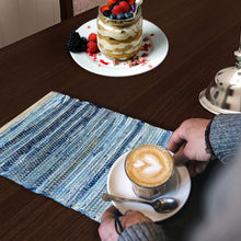 Load image into Gallery viewer, Perilla home Handmade Denim chindi Placemat (Set of 4)