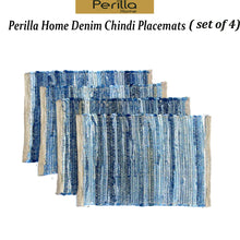 Load image into Gallery viewer, Perilla home Handmade Denim chindi Placemat (Set of 4)