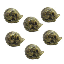 Charger l'image dans la galerie, Set Of Six Sleeping Fox Brass Knob