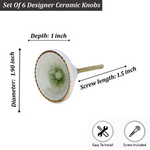 Load image into Gallery viewer, Marrakesh Ceramic Knob Green ( Set Of 6 )