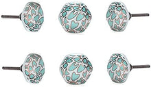 Carregar imagem no visualizador da galeria, Set of six Hollyhock green Knob
