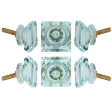 Cargar imagen en el visor de la galería, Turquoise Glass Knob Set Of 6 - Perilla Home