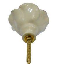 Load image into Gallery viewer, Off White Rose Ceramic Knobs - Perilla Home
