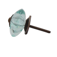 Load image into Gallery viewer, Set Of Six Light Blue Melon Glass Knobs