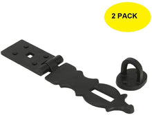 Load image into Gallery viewer, Black Metal Hasp Set of 2