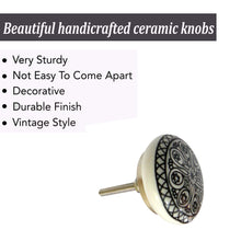 Load image into Gallery viewer, Set Of Eight Mix Design Printed Ceramic Knobs