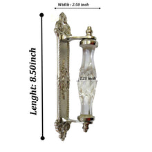 Load image into Gallery viewer, Mugal Glass Decorative Furniture Handle ( chrome)