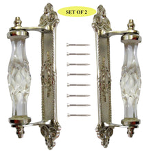 Load image into Gallery viewer, Mugal Glass Decorative Furniture Handle ( chrome)