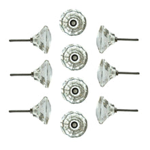 Load image into Gallery viewer, Set Of Ten Clear Cut Glass Drawer Knobs