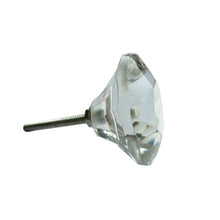 Load image into Gallery viewer, Set Of Ten Clear Cut Glass Drawer Knobs