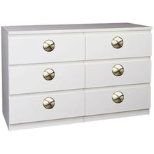 Load image into Gallery viewer, Set Of Six Marble Brass Mother Of Pearl Knobs