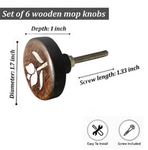 Charger l'image dans la galerie, Set Of Six Tulip Flower Mother Of Pearl Wooden Knobs