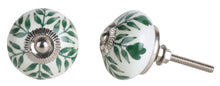 Load image into Gallery viewer, Ceramic Garden Green Drawer Knob Set Of 12