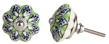 Load image into Gallery viewer, Ceramic Garden Green Drawer Knob Set Of 12