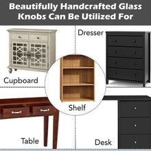 Load image into Gallery viewer, Set Of Six Transparent Rose Glass  Knobs