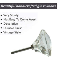 Load image into Gallery viewer, Set Of Ten Clear Cut Glass Drawer Knobs