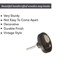Load image into Gallery viewer, Set Of Six Lily Flower Mother Of Pearl Wooden Knobs