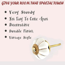 Load image into Gallery viewer, Off White Ceramic Flower Knobs - Perilla Home