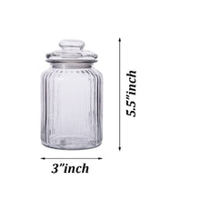 Load image into Gallery viewer, Perilla home Recycled Ribbed Glass Jar (set of 2)
