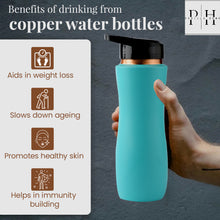 Load image into Gallery viewer, Copper Sipper Bottle (Mint)