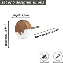 Load image into Gallery viewer, Set Of Six Wooden vienna brown knobs