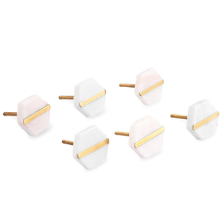 Polygon Marble knob ( set of 6)