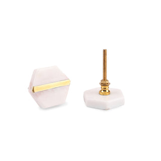 Polygon Marble knob ( set of 6)