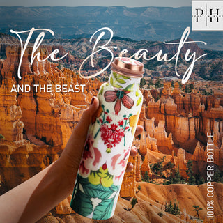 Red Flower Copper Bottle (1L)