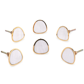 Set Of Six Shiro Mother of pearls Knobs
