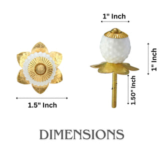 Set Of Six Milky Berry Glass Knobs