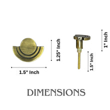Load image into Gallery viewer, Half moon Metal Knob ( set of 6 )
