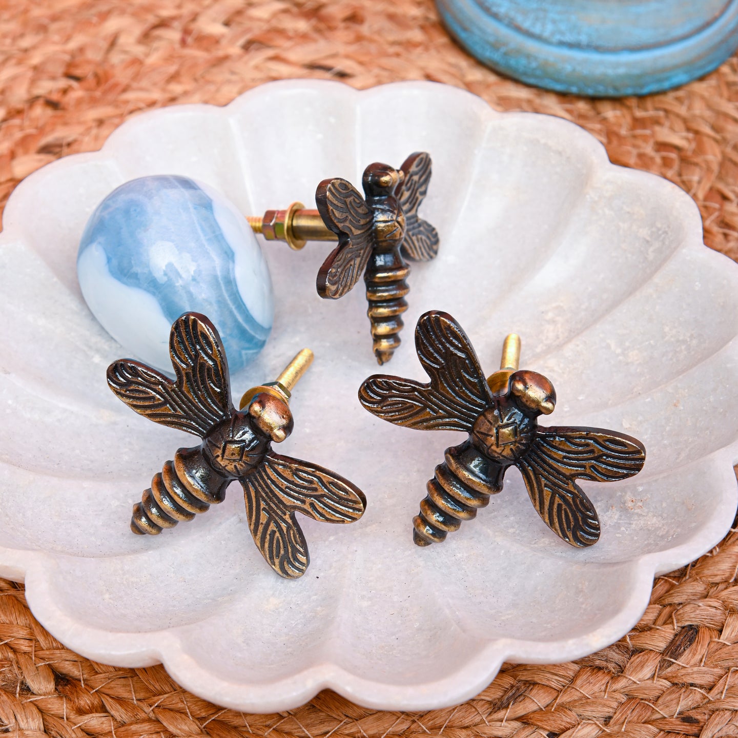 Dragon fly metal knobs (set of 6 )