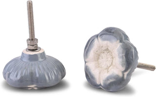Azalea Grey Ceramic Knob ( Set Of 6 )