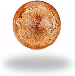Amber Bubble Glass Knobs (Set of 6)