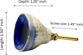 Blue Nantes ceramic knobs