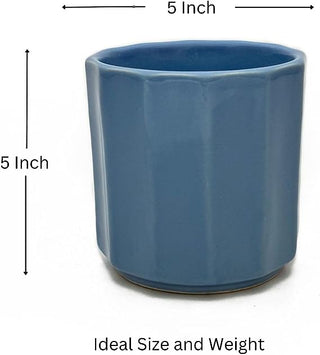 Small Ceramic Planter (Blue)