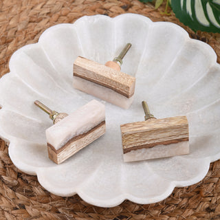 Set Of Six Wooden Rectangle Knobs