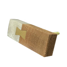 Cargar imagen en el visor de la galería, Wooden Acrylic Brass Inlay knobs Rectangle (set of 6)

