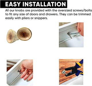 Pink Nantes ceramic knobs