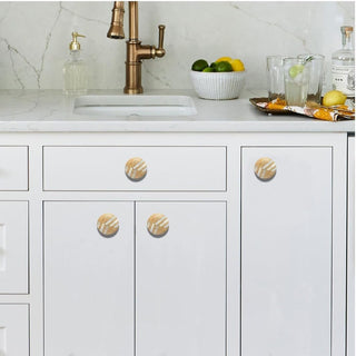 Set of 6 Renaksh Wooden Knob Mother of Pearl