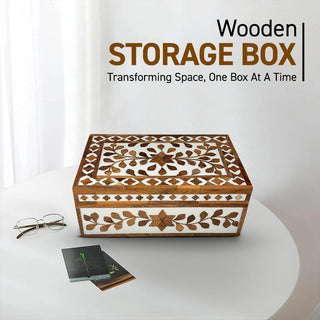 Floral wooden Resin Inlay Box